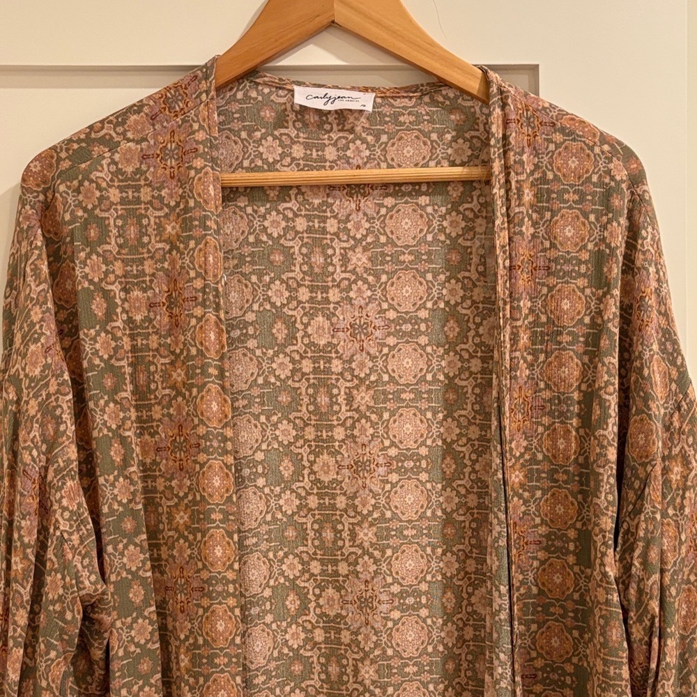 OG Carly Jean Los Angeles Patterned Kimono
